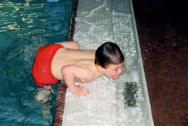 Connor age 4 swimming